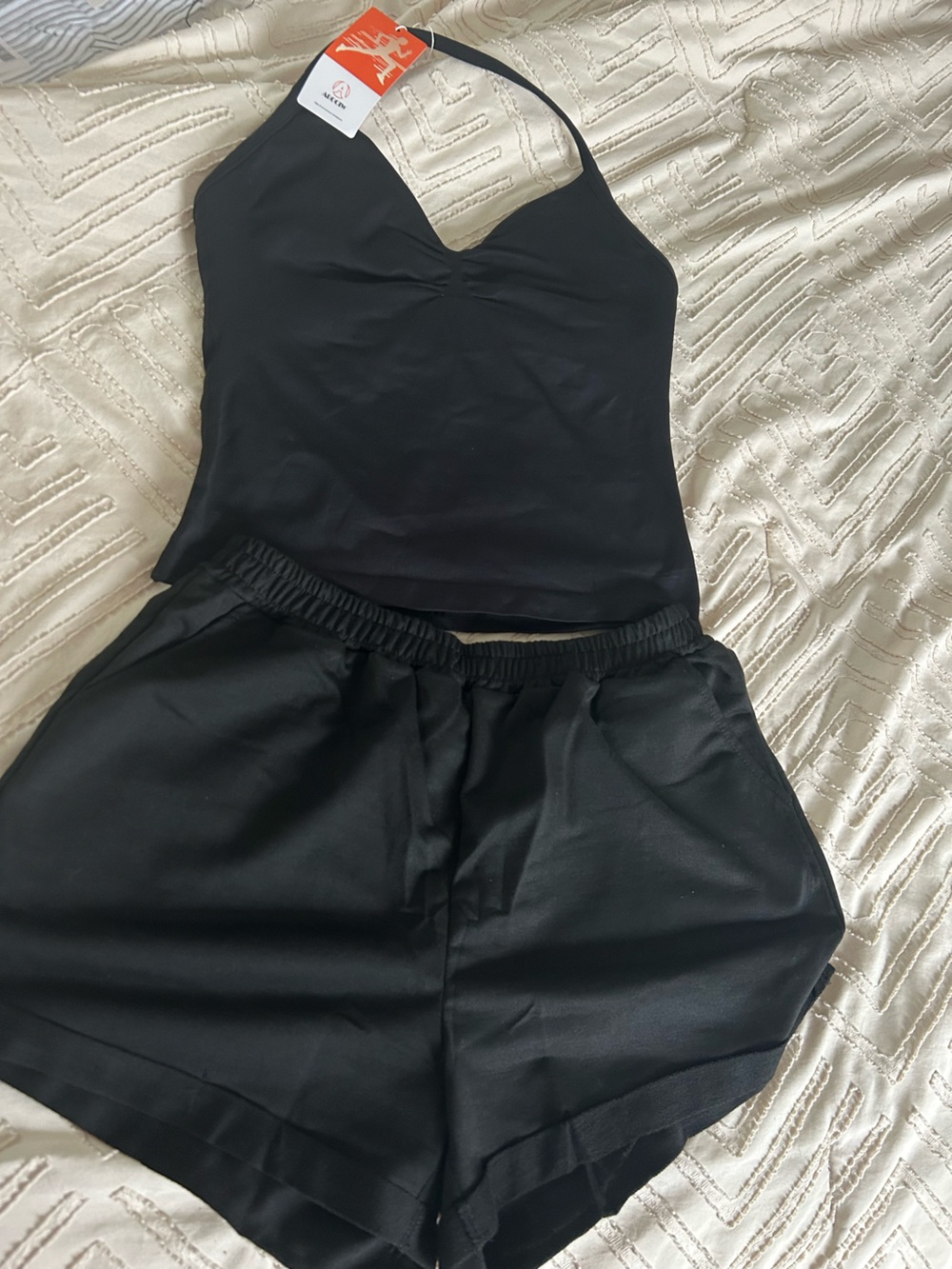 Black Women's Elastic sport set